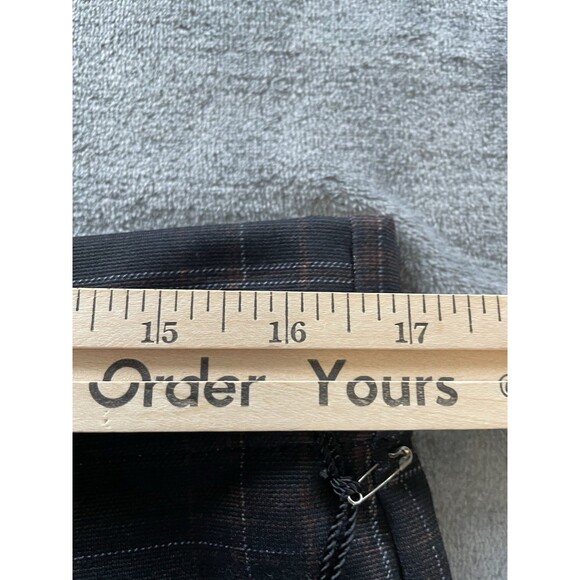 Jones New York Signature Pants Womens XL Brown Plaid Pull On Academia Preppy NWT - Picture 3 of 8